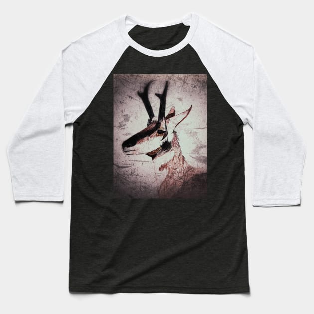 Pronghorn Antelope Baseball T-Shirt by Matt Starr Fine Art